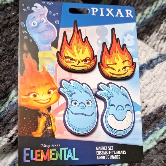 Disney Other - Pixar Elemental Magnet Set - Fire and Water Characters